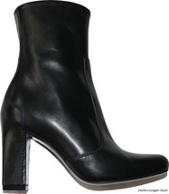NEW MaxMara boots leather Italy black 35 5 ankle designer Max Mara heels - £195.77 GBP