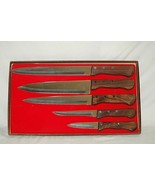 Set 5 Stainless Steel Kitchen Knifes Wood Handles Kitchen Utensil Tool J... - £38.91 GBP