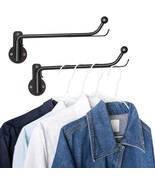 2 Pack Black Wall Mounted Clothes Hangers - Closet Organizer - $35.99