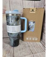 Stanley 40oz H2.0 Flow State Quencher Tumbler Marble Blue Gray NEW - $49.20