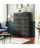 Fabric Dresser for Bedroom Tall Dresser With 13 Drawers Steel Frame Furn... - $139.00