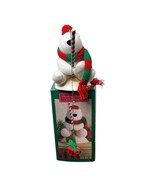 Vintage Hallmark Christmas Polar Bear Fishing Pole Stocking Holder box P... - $23.38