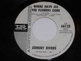 Johnny Rivers Where Have All The Flowers Gone 45 Rpm Record Imperial Label Promo - £27.96 GBP