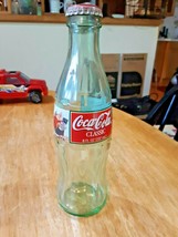 1997 Coca Cola Classic Bottle Christmas 8 Fluid Ounce Green Glass Empty Bottle - £2.86 GBP