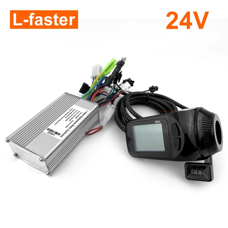 L-faster 250W-350W Electric Scooter Brushless Controller With LCD Panel Throttle - £202.58 GBP