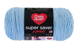 Red Heart Super Saver Jumbo Yarn, 14 Oz., Light Blue - £10.90 GBP