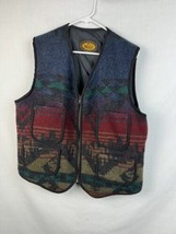 Vintage Woolrich Wool Vest Aztec Native Lightweight Full Zip Men’s Medium USA - £78.79 GBP