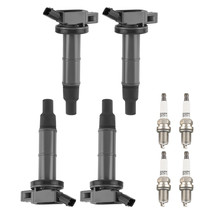 4pcs Ignition Coil &amp; Spark Plug Pack For Camry RAV4 Highlander Corolla M... - £45.37 GBP