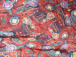 Vintage Square Scarf Gems and Jewelry 29&quot; Silk - £12.68 GBP