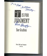 J Is For Judgement By Sue Grafton Signed - €30,35 EUR