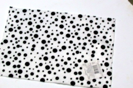 FELT "Creatology" 1 WHITE/BLACK POKADOTS 12 x 9 +/-" (Sew rm 1-2 clst) - $1.80