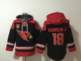 Marvin Harrison Jr. Cardinals Black Lace-Up Pullover Jersey Hoodie  - $59.25