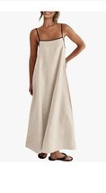 Sun Dresses Spaghetti Strap Casual Flowy Maxi Dresses-SIZE S - $15.84