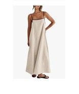 Sun Dresses Spaghetti Strap Casual Flowy Maxi Dresses-SIZE S - $15.84