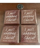 4-Vintage I Will Choose Christ Button PINBACK  Religious Jesus Kathy Tro... - $13.85