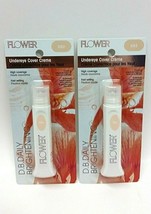 2x Flower #DB2 Daily Brightening Undereye Cover Creme Concealer .34 ozEa... - £15.54 GBP