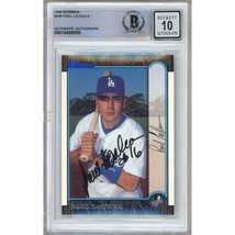 Paul Lo Duca LA Dodgers Signed 1999 Bowman Rookie Card 336 BGS Gem Auto 10 Slab - $129.99