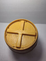 Vtg Empty Half And Half Humidor 14 Oz 6.5 Inch w/o Label Plastic Barrel - $14.84