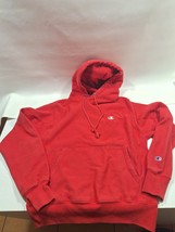 Vintage Champion Reverse Weave Hoodie Mens Small Logo Red Pullover Heavy... - €17,31 EUR