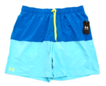 Under Armour Blue Color Block Brief Lined Volley Swim Shorts Trunks Men&#39;... - $59.39