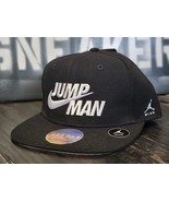 Nike Jordan Jumpman Black/White Swoosh Logo Snapback Hat Youth OS - £23.88 GBP