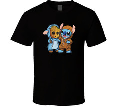 Stitch And Baby Groot funny movie cartoon T-Shirt tee Unisex - $28.90 CAD+