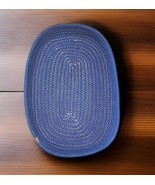 Cotton Rope Oval Display Vanity Tray / Insert Blue 12x8x2&quot; Elegant Decor... - $13.86