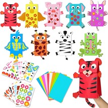 9Pack Hand Puppet Art Craft Paper Sock Puppets Diy Making Your Own Pup - £21.99 GBP