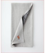 Ralph Lauren Turner Herringbone Throw Blanket Embroidered polo pony $215 - $131.23 CAD