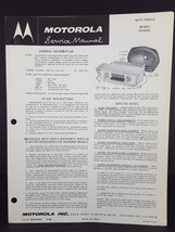 Motorola 1960 Corvair Auto Radio Service Manual Model CRA60X - $6.93