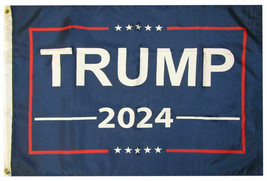 6X10 Trump 2024 Blue Premium Quality 100D Huge Outdoor Flag USA Banner MAGA USA - £69.53 GBP