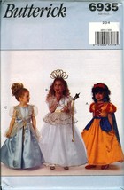 Butterick 6935 Girls Princess Maiden Fairy Fantasy Dress sewing pattern UNCUT FF - £7.47 GBP