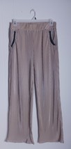 Two Fly Ribbed Wide-Leg Tan Casual Pants Women&#39;s Size L - $14.26