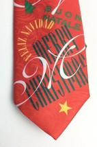 Ralph Marlin Men&#39;s Tie Christmas Around The World Red USA Vintage 1994 - £10.34 GBP