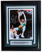 Kristaps Porzingis Signé Encadré 8x10 Boston Celtics Photo Bas - £124.80 GBP