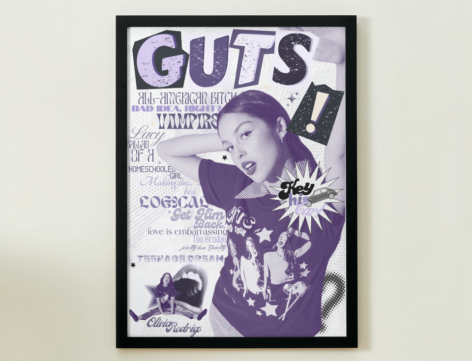 Olivia Rodrigo Poster,  FREE SHIPPING , Olivia Rodrigo Guts, Guts World Tour