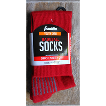 1 Pair - Franklin Youth SMALL Baseball Socks - Shoe Size 10-1 - RED - Fa... - $167.89 MXN