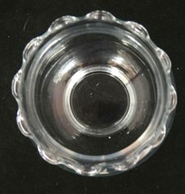 Anchor Hocking Clear Glass Rose Bowls Lot of 2 Crimped Top 5&quot; Lovely Vases - $15.83