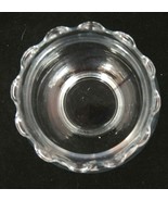 Anchor Hocking Clear Glass Rose Bowls Lot of 2 Crimped Top 5&quot; Lovely Vases - $15.04