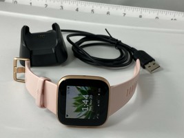 Fitbit Versa 2 FB507 Health Fitness Smartwatch Rose Gold Pink Band IOS G... - $999.00