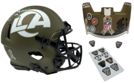Cooper Kupp Autographed Rams STS Military Visor Authentic Speed Helmet Fanatics - £698.62 GBP
