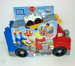 MEGA BLOKS FIRST BUILDERS BUILD &amp; RACE RIG 16 PCS. W/5 SOUNDS - £14.00 GBP