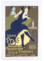 Français Affiche &quot; Liquore Del Reno,1909 Par Remo Branca Lithographie Avec / COA - $611.21