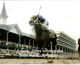 2004 - SMARTY JONES winning the Kentucky Derby - 10&quot; x 8&quot; - £15.80 GBP