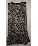 Ralph Lauren Black/gray Floral Maxi Skirt Sz.10 Pin Pleat Prairie Cottage - £21.86 GBP