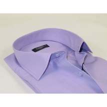 Men's Shirt By CASILA Turkey Cotton Blend Long Sleeves 502000-10 Solid Lavender image 2