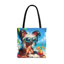 Tote Bag, Dog on Beach, Chinese Crested, Tote bag, 3 Sizes Available, awd-1206 - £22.37 GBP+