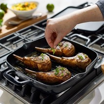 All-Clad Cast Iron 11-in Enameled Square Grill, Induction Compatible - $59.99