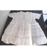 Antique Girls or Baby Doll Dress w/ Pin Tucks &amp; Lace for Large Size Girl... - £46.22 GBP