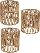 3 Pack Rattan Lamp Shade Small Boho Shades Replacement Pendant Sconce Shade Ceil - £42.91 GBP